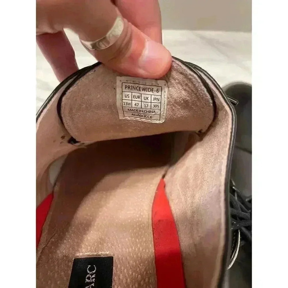 Bruno Marc Moda Italy Prince-6-Black Classic Modern Oxford Wingtip Size 13 Wide - Picture 5 of 6